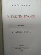 kniha V třetím dvoře Rom. z praž. života, Fr. Borový 1922