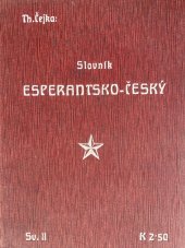 kniha Slovník esperantsko-český, T. Čejka 1908