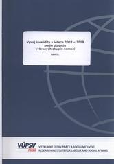 kniha Vývoj invalidity v letech 2003-2008 podle diagnóz vybraných skupin nemocí, VÚPSV 2010