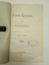 kniha Z cesty Egyptem, František Hoblík 1893