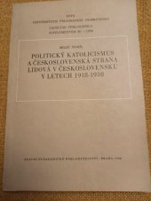 kniha Politický katolicismus a československá strana lidová v československu v letech 1918-1938, SPN 1990