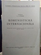 kniha Komunistická internacionála, Kult. prop. odd. ústř. výb. KSČ 1951