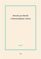 kniha Ročenka pro filosofii a fenomenologický výzkum 2016, Togga 2017