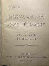 kniha Dogma a rituál vysoké magie, Ústřední nakladatelství okultních děl 1909