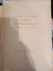 kniha Harfa na troskách básně 1936-1937, Václav Petr 1937