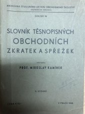 kniha Slovník těsnopisných obchodních zkratek a spřežek = [Wörterbuch der Kürzungen u. Verbindungen in der Handelsstenographie], Typus 1943