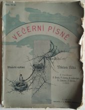 kniha Vítězslava Hálka Večerní písně, I.L. Kober 1899