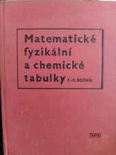 kniha Matematické, fyzikální a chemické tabulky pro sedmý až devátý ročník, s.n. 1966