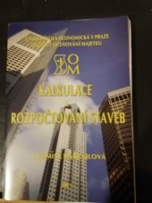 kniha Kalkulace a rozpočtování staveb, Vysoká škola ekonomická 1998