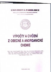 kniha Výpočty a cvičení z obecné a anorganické chemie, Univerzita Pardubice 2003