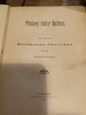 kniha Přeslavný doktor Matheus, J. Otto 1878