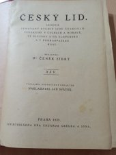 kniha Český lid XXV Sborník, Jan Svátek 1925