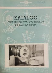 kniha Katalog pomůcek pro tvarové broušení dle Hamrovy metody, s.n. 1958