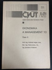 kniha Ekonomika a managment 10 Část 2., ČVUT 1999