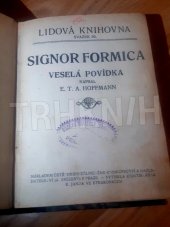 kniha Signor Formica veselá povídka, Ústřední dělnické knihkupectví a nakladatelství, Antonín Svěcený 1914