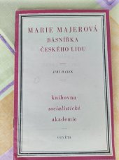 kniha Marie Majerová - básnířka českého lidu [přednáška v Socialistické akademii], Osveta 1952