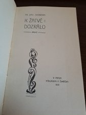kniha K žatvě dozrálo básně, F. Šimáček 1901