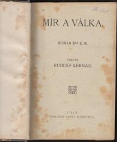 kniha Mír a válka, Josef Rubinstein 1900