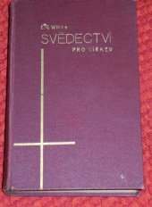 kniha Svědectví pro církev, Adventní nakladatelství 1937