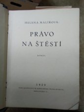 kniha Právo na štěstí román, K. Borecký 1929
