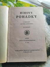 kniha Říhovy pohádky, Dědictví Komenského 1923