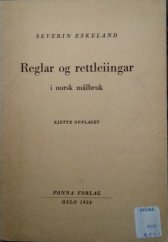 kniha Reglar og rettleiingar i norsk målbruk, Fonna forlag 1954