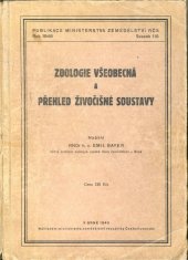 kniha Zoologie všeobecná a přehled živočišné soustavy, Ministerstvo zemědělství 1948