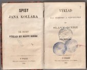 kniha Výklad, čili, Přímětky a vysvětlivky ku Slávy dceře, I.L. Kober 1862