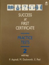 kniha Succes at first certificate Practice tests 2 with key, Oxford University Press 1995