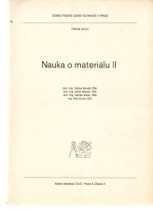 kniha Nauka o materiálu. D. 2, ČVUT 1982