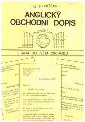 kniha Anglický obchodní dopis Brána do světa obchodu, J & M 1991