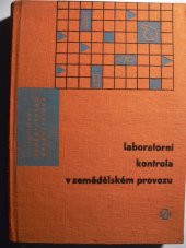 kniha Laboratorní kontrola v zemědělském provozu, SZN 1961