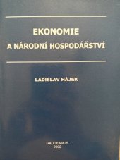 kniha Ekonomie a národní hospodářství , Gaudeamus 2002