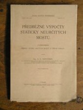 kniha Předběžné výpočty staticky neurčitých mostů, Česká matice technická 1930