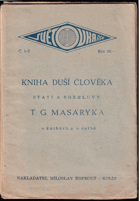 kniha Kniha duší člověka stati a rozmluvy T.G. Masaryka o knihách a o četbě, M. Kopecký 1948