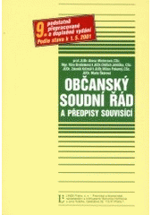 kniha Občanský soudní řád a předpisy souvisící podle stavu k 1.5.2001, Linde 2001