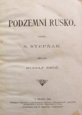 kniha Podzemní Rusko, Samostatnost 1905