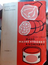 kniha Maso, masné výrobky, konzervy, Merkur 1967