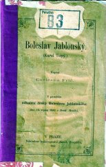 kniha Boleslav Jablonský Karel Tupý, Jarosl. Pospíšil 1882