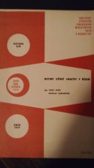 kniha Metody síťové analýzy v řízení, Resortní vzdělávací středisko Federálního ministerstva paliv a energetiky 1979