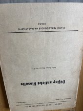 kniha Dějiny antické filosofie Určeno pro posl. filosof. fak., SPN 1967