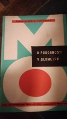 kniha O podobnosti v geometrii pro účastníky Matem. olympiády, Mladá fronta 1963