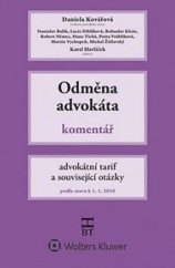 kniha Odměna advokáta komentář advokátní tarif a souvsející otázky, Wolters Kluwer 2016