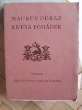 kniha Maurův odkaz kniha pohádek, Dědictví Komenského 1923
