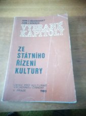 kniha Vybrané kapitoly ze státního řízení kultury, Ústav pro kulturně výchovnou činnost 1980