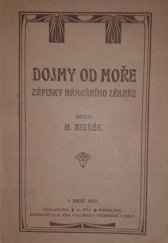 kniha Dojmy od moře Zápisky námoř. lékaře, Píša 1912