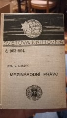 kniha Mezinárodní právo, J. Otto 1911