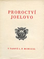 kniha Proroctví Joelovo, Pavla Kytlicová 1931