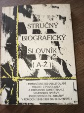 kniha strucny biograficky slovnik A-Ž, združenie vojenskej obrody slovenska 1994