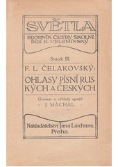 kniha Ohlasy písní ruských a českých, Jan Laichter 1913